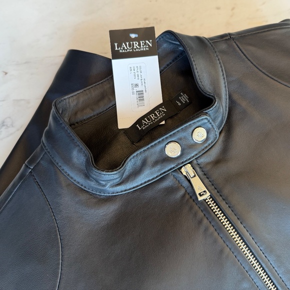 NEW Ralph Lauren Leather Jacket Lambskin - Picture 9 of 16